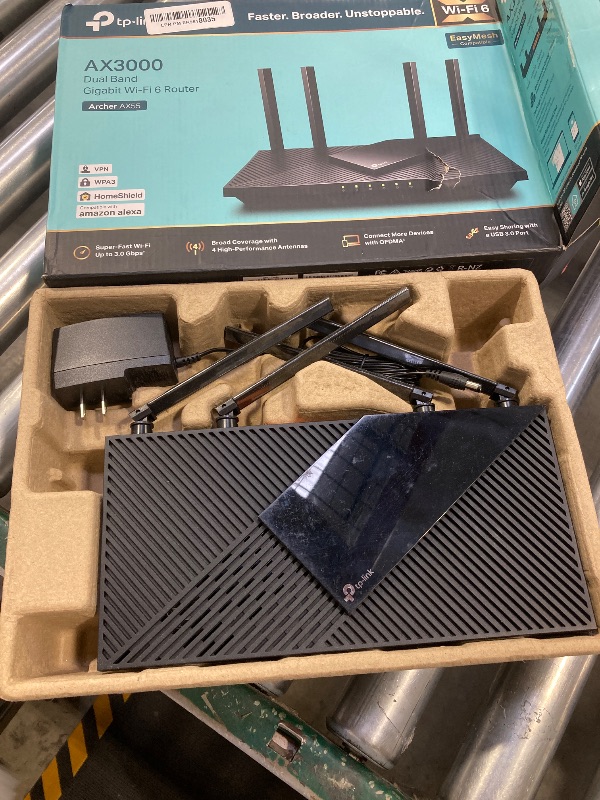 Photo 1 of TP-Link Dual-Band AX3000 Wi-Fi 6 Router Archer AX55 | Wireless Gigabit Internet Router for Home | EasyMesh Compatible | VPN Clients & Server | HomeShield, OFDMA, MU-MIMO | USB 3.0 | Secure by Design