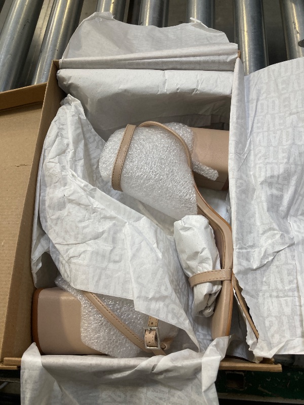 Photo 1 of Steve Madden Women's Audrina Heeled Sandal, Natural Leather, 6