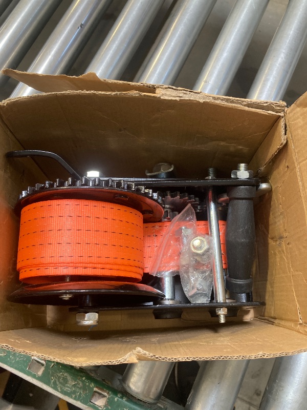Photo 1 of Heavy Duty Boat Trailer Winches with 23 FT Strap, 2-Way Ratchet Mechanism and 2-Speed Switchable Option, 2500 lbs Winches for Towing Trucks, ATVs RVs and Jet Skis