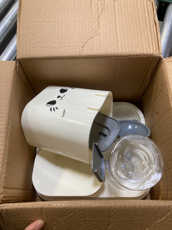 Photo 1 of 2-in-1 Gravity Pet Feeder and Water Dispenser, Small Dog Cat Food Water Dispenser, Small Pet Food and Water Dispenser, Pet Feeder Water Bowl, Easy to Clean (Gary)