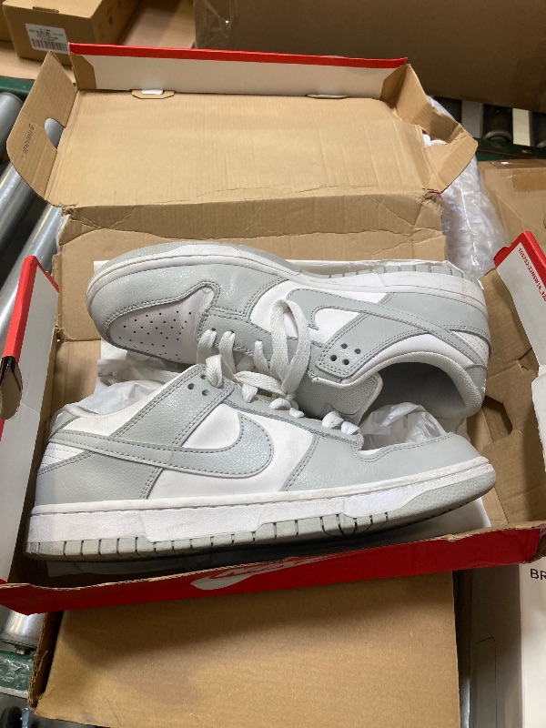 Photo 1 of Nike Dunk Low Retro Men's Shoes (HF5441-105, White/White/Light Smoke Grey) Size 8.5