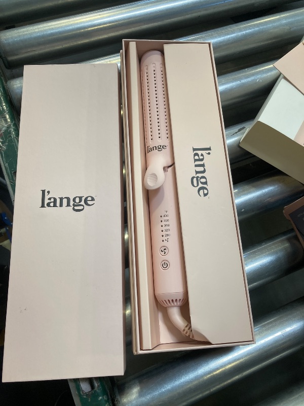 Photo 1 of L'ANGE HAIR Le Duo Edge 360° Airflow Titanium Styler Blush | 2-in-1 Flat Iron Straightener & Curling Iron | 1” Wide Titanium Plates with Rounded Corners & Softly Beveled Edges (Blush)