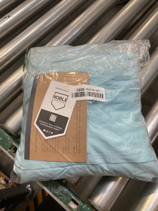 Photo 1 of REST® Evercool®+ Flat Sheet Full/Queen Size, Breathable Luxury Bedding for Hot Sleeper and Night Sweats, Bed Sheet with Woven Ionic+ Self Cleaning Silver Yarn for Sensitive Skin, Light Blue