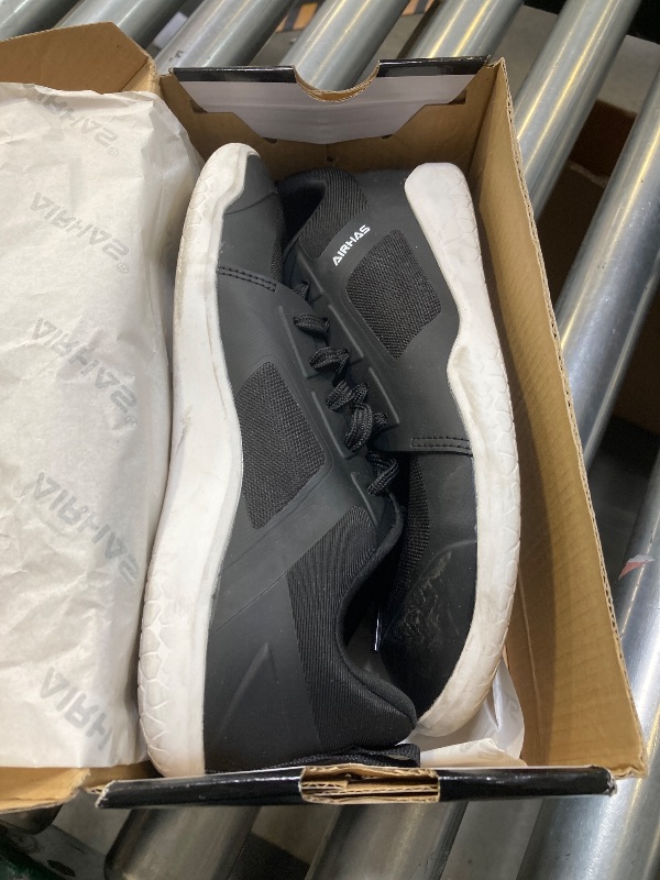 Photo 1 of AIRHAS Womens Barefoot Shoes Minimalist Gym Shoes for Women Lightweight Cross Training Running(Black/White,7.0)