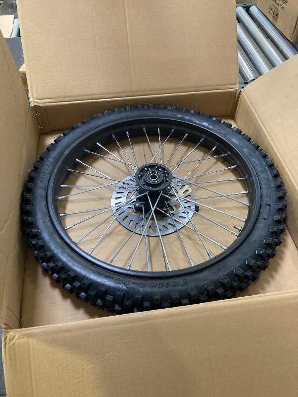 Photo 1 of 19 "Front Wheel Rim Tire Assembly for Dirt Bike 100-19 15mm axle Front Wheel Rim Tire Fits 50cc-125cc dirt bike TTR SSR CRF Apollo Includes brake disc.
