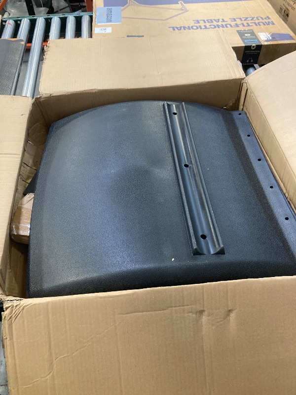 Photo 1 of 24" x 24" Poly Quarter Fenders with 8 inch Quarter Fender Post Mount Bracket for Semi Truck, Quarter Fenders Set with Tube Bracket Hardware Kit, 1 Pair, Black Plastic
