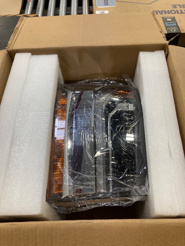 Photo 1 of Headlight Assembly Fit for 2016-2018 Chevy Silverado 1500/2019 Silverado 1500 LD,HID/Xenon Headlamp with LED DRL OE Style Chrome Bezel Replacement Right Passenger Side No Bulbs
