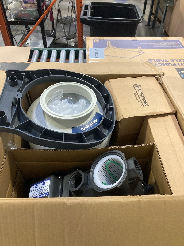Photo 1 of AQUASTRONG Sand Filter Pump for Above Ground Pool with Timer, 2/3 HP Pool Pumps Above Ground 3000 GPH for Pools up to 11000GAL,12in Pool Filter with 6-Way Valve, Improved Circulation and Filtration

