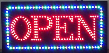 Photo 1 of 24"X12" Outdoor Open LED Sign - Waterproof, Super Bright Store and Business Sign With Animation and Power Switch for Windows
