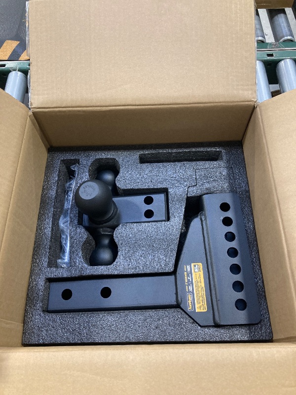 Photo 1 of Drop Hitch Adjustable Trailer Hitch, Tow Hitch with 6-Inch Drop/Rise for Truck (12,500 LBS GTW), Adjustable Drop Hitch Fits 2-Inch Receiver, Trailer Hitches with Double Anti-Theft Pins Locks
