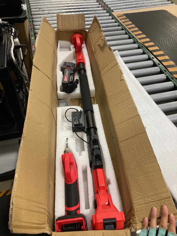 Photo 1 of Electric Pruning Shears with Telescopic Rod, 50mm 1.96" Cutting Diameter Cordless Pruner with 2 Rechargeable Batteries, Tree Branch Cutter with SK7 Blade for Gardening Pruning
