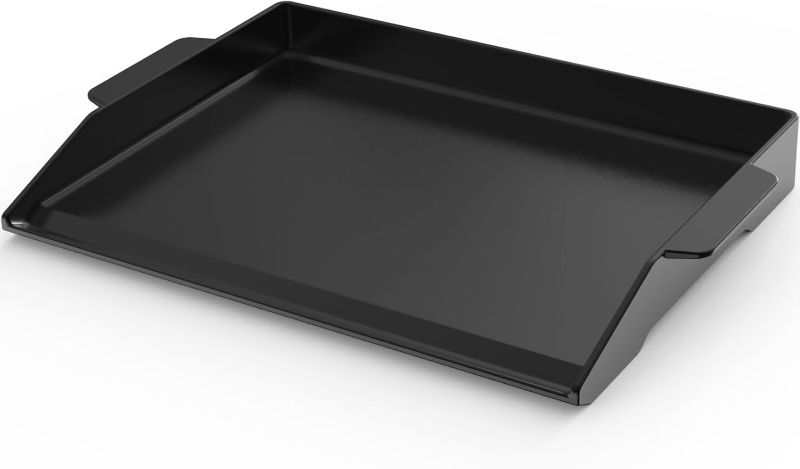 Photo 1 of Onlyfire Universal Cast Iron Cooking Griddle, Pre-Seasoned Nonstick Coating Griddle Flat Top Grill Plate with Extra High Sidewalls for All Gas Grills and 4 Burner Range Oven, 23" x 16"
