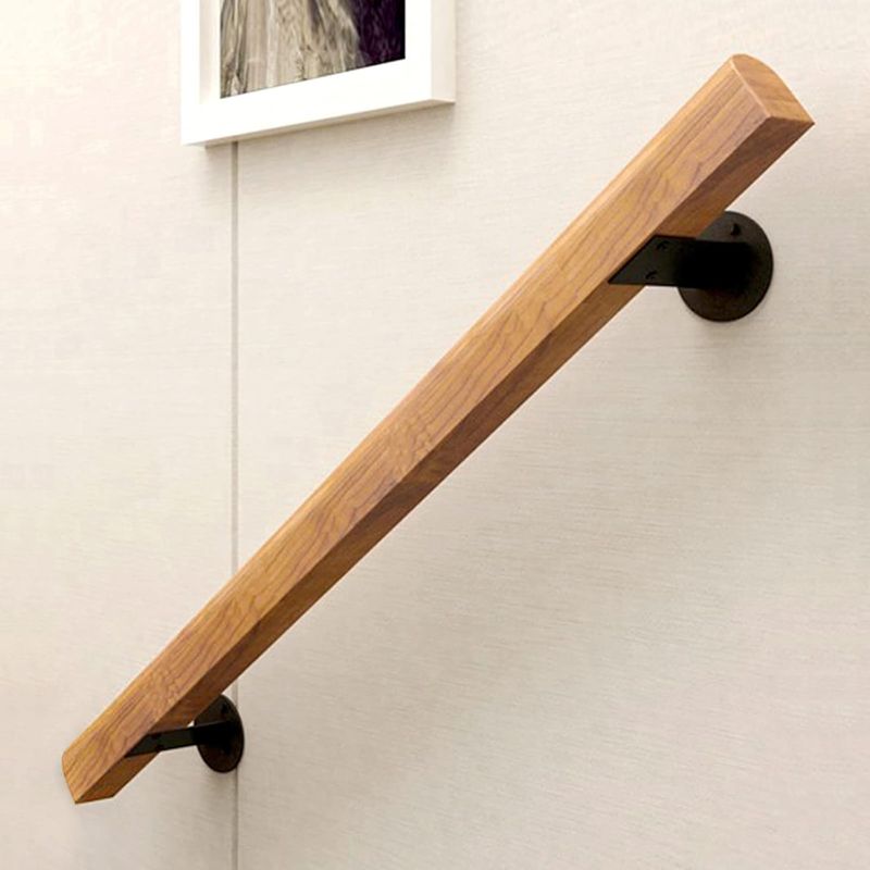 Photo 1 of 5FT Wooden Stair Handrails, Hand Railings for Stairs Indoor Outdoor, Sturdy Safety Wall Mount Support, Non-Slip Staircase Handrail for Home Garden Corridor, Lofts Decking, Kindergarten Guardrail
