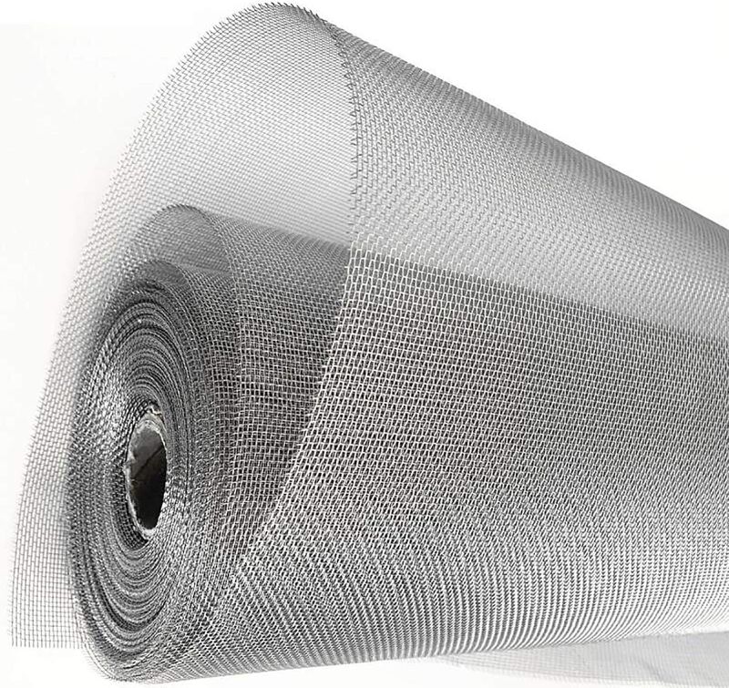 Photo 1 of KISKIS 304 Stainless Steel Woven Wire Mesh, Wire Mesh Window Screen Mesh, Prevent Mouse Mice Snakes Hornets Rodents Entering,Easy to Cut and Install,120X300CM47X118INCH
