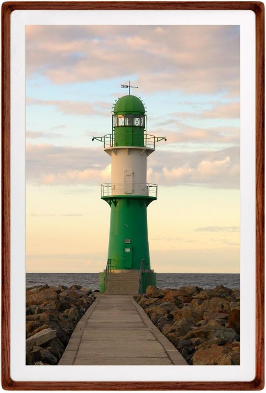 Photo 1 of Natural Wood 12x18 Picture Frame, Display 11x17 Photo with Mat or 12x18 Without Mat, Solid Walnut Wood Poster Frame with Plexiglass, Tabletop and Wall Hanging Display
