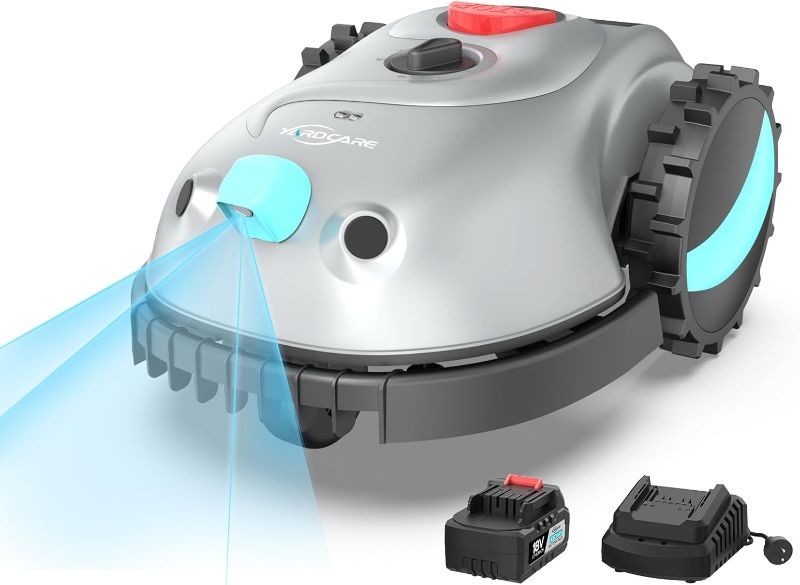 Photo 1 of 2025 New V100 Robotic Lawn Mower – Visual Navigation, Smart Obstacle Avoidance, Rain Sensor, Spot Spiral Cutting, Adjustable Cutting Height, Low Noise – Ideal for Small Lawns
