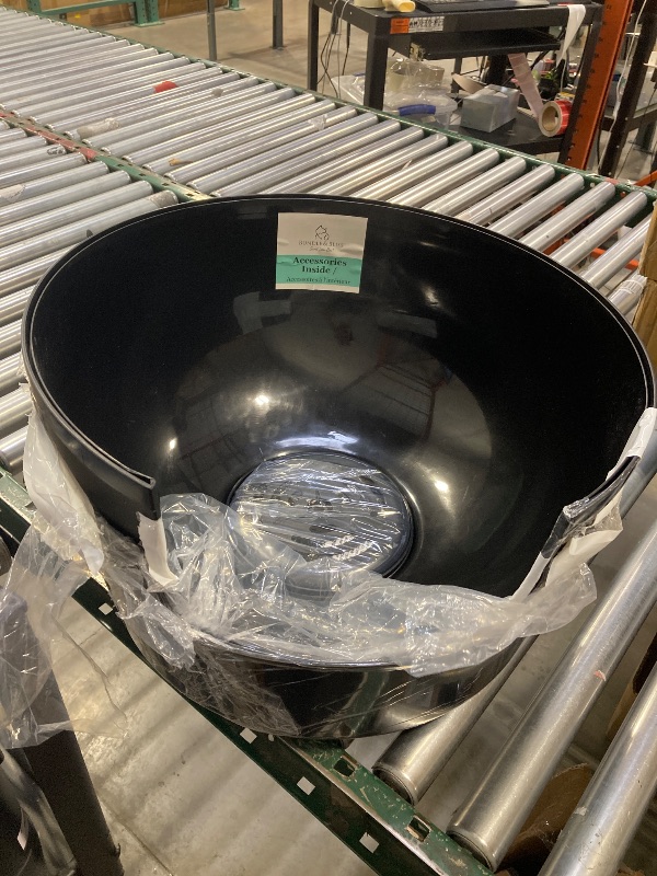 Photo 1 of Secret Litter Box by Bundle & Bliss - Hidden Litter Box Enclosure with Odor Control Carbon Filter, Faux Plant and Real Stones, Perfect for Large Cats (Matte Black)
