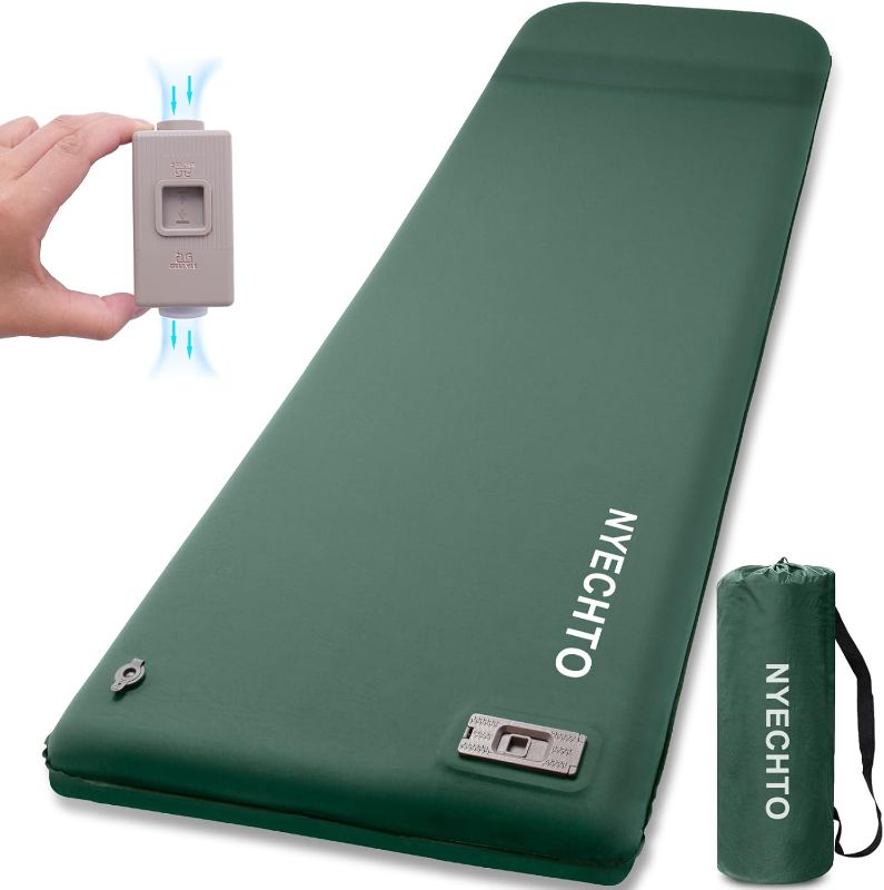 Photo 1 of Self Inflating Sleeping Pad with Electric Pump, 3.14" Ultra-Thick Memory Foam Sleeping Mats for Camping,Easy Inflate&Deflate,9.5 R-Value Insulated Camping Mattress Pad with Pillow for Car Travel Tent
