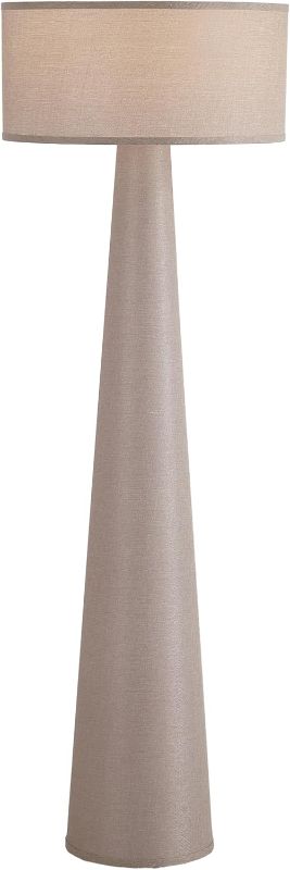 Photo 1 of Floor Lamp - Branch and Wick – 59” Tall Standing Linen Lamp with Fabric Shade, LED Bulb Included – Elegant Corner Lamp for Living Room, Bedroom, Office - Taupe
