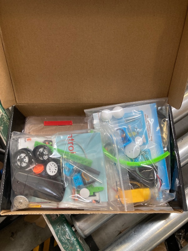 Photo 1 of 2Pepers Electric Motor Robotic Science Kits for Kids (4-in-1), DIY STEM Toys Kids Science Experiment Kits,Building Educational Robotics Kit for Boys and Girls,Circuit Engineering Science Project Kits