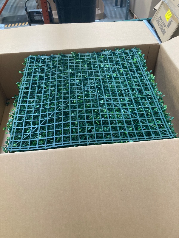 Photo 1 of 24PCS Boxwood Panels, 20"x20" Artificial Boxwood Hedge Panels, Grass Wall Panels, UV Protected Suitable for Garden, Fence, Backyard Wall Decoration

