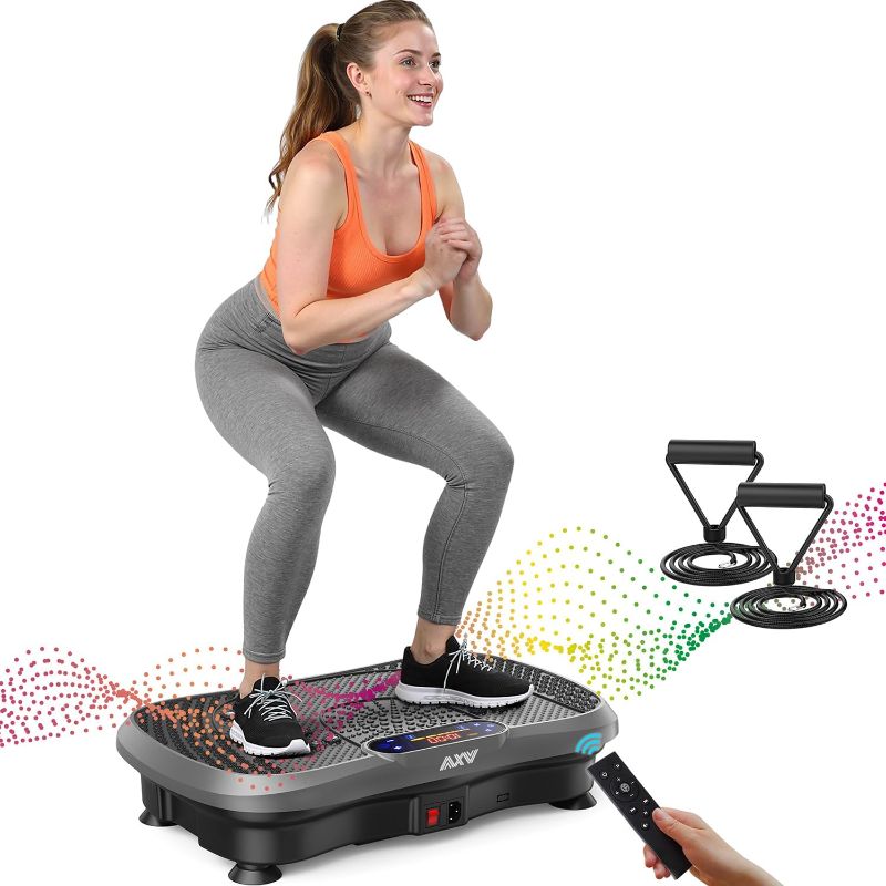Photo 1 of AXV Vibration Plate Fitness Platform Exercise Machine Vibrating Lymphatic Drainage Shaking Full Body Shaker Workout Vibrate Stand Shake Board Sport Gym for Weight Loss Fat Burner for Women Men
