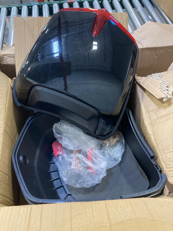 Photo 1 of LIANGLIDE Motorcycle Top Box - Universal Large Capacity Scooter Tail Trunk Case for Rear Storage (Black)
