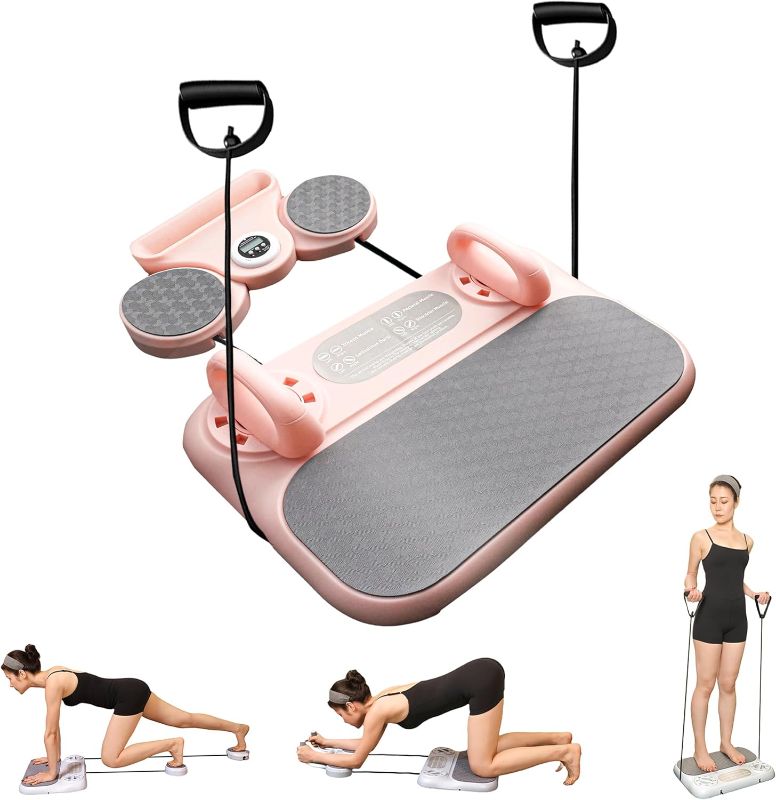 Photo 1 of Pilates Board?5in1 Multifunctional Pilates Equipment?Multi-Purpose Foldable Pilates Reformer Board for Home Portable Pilates Machine, Pink
