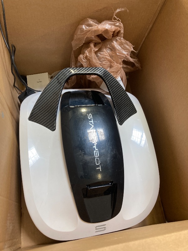 Photo 1 of Cordless Robotic Pool Cleaner, Portable Swimming Robotic Pool Vacuum Self-Parking Technology,150Mins Runtime,Pool up to 900 Sq.Ft, Ideal for Above-Ground Pools
