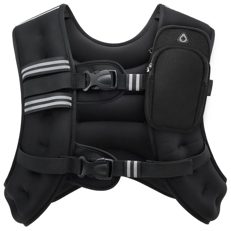 Photo 1 of ZELUS Weighted Vest, Weight Vest with Reflective Stripe for Workout, Strength Training, Running, Fitness, Muscle Building, Weight Loss, Weightlifting, Black 