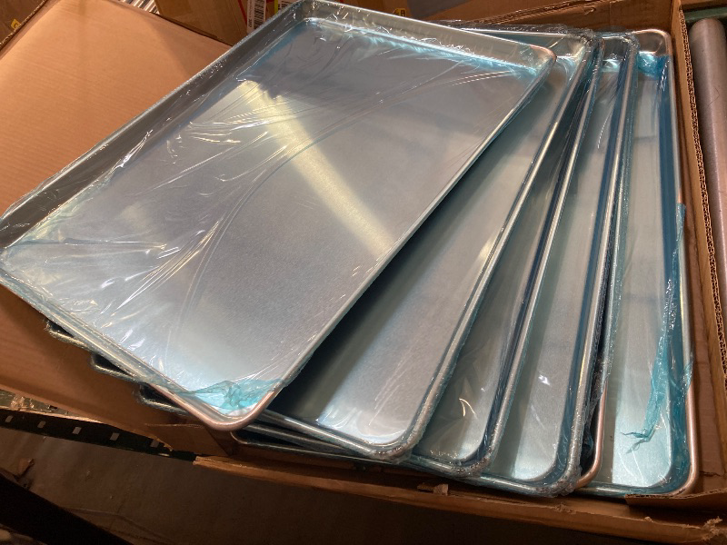 Photo 1 of 6 Pack Full Size Baking Sheet Pan, Aluminum Commercial Cookie Sheet Pan, Durable & Anti-Stick 26”x 18”
