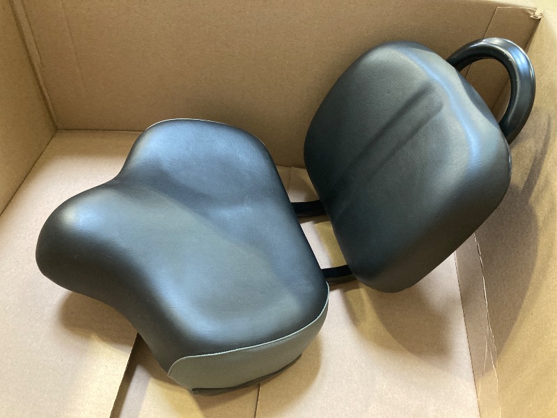 Photo 1 of Bicycle Seat,Comfortable Tricycle Bike Saddle Seat Rest,Extra Wide Bike Seat With Backrest,Universal Bicycle Wide Cushion Soft Bike Seat Pad Replacement For Exercise Bikes Electric Bikes Mountain Bike
