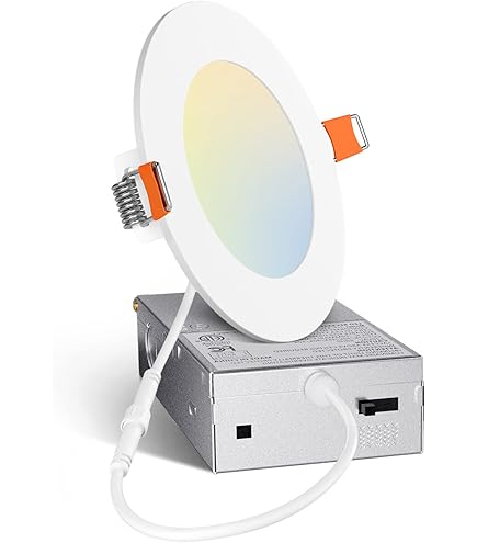 Photo 1 of 2pcs Amico LED Recessed Ceiling Light 8 Inch 18W=120W 2700K/3000K/3500K/4000K/5000K Selectable Ultra-Thin Canless Wafer Downlight
