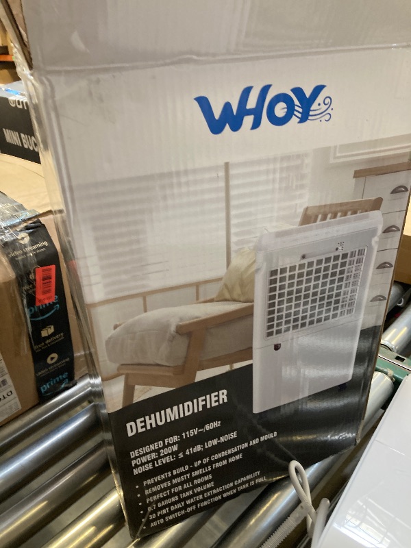 Photo 1 of Dehumidifier for Home, 2500-3000 Sq Ft, 60 Pints Max. Smart Compressor, Smart App-Controlled, With Drain Hose, Child Lock, Idea for Bedrooms, Basements, Laundry
