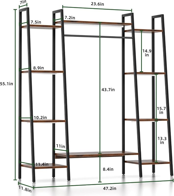 Photo 1 of Plant Stand Indoor with Grow Lights, 6 Tiered Metal Plant Shelf, 55" Large Plant Stand for Indoor Plants Multiple, Corner Plant Holder Display Shelves, Tall Plant Rack for Living Room, Patio
