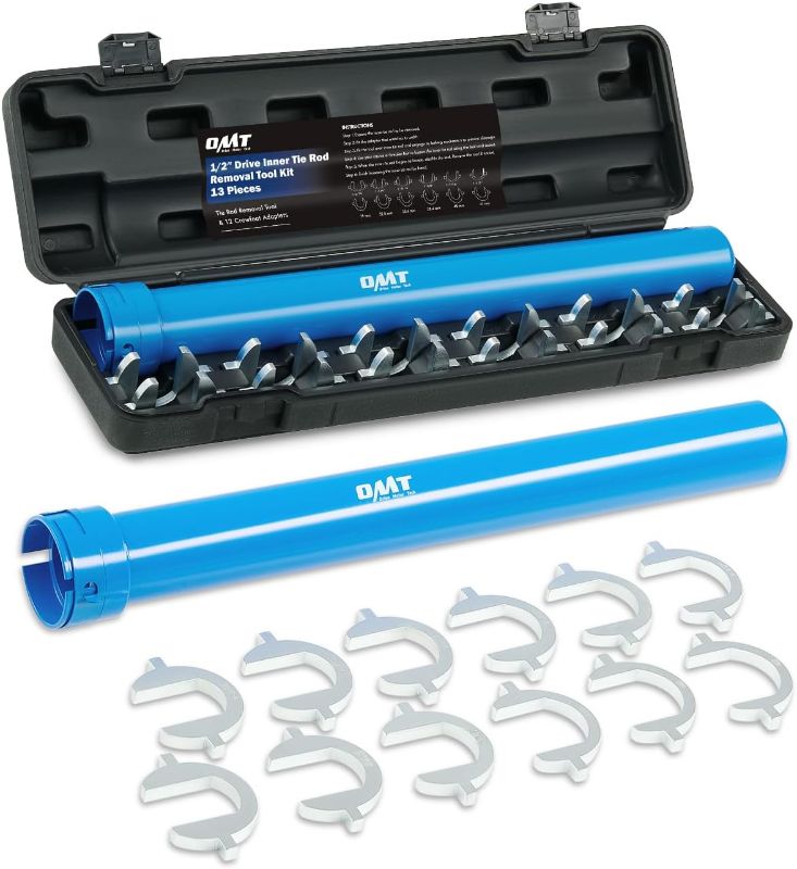 Photo 1 of Orion Motor Tech Inner Tie Rod Removal Tool Kit, Inner Tie Rod Tool for Tie Rod Removal and Installation, Master Inner Tie Rod Tool Set with 12 Crowfoot Adapters 1/2 Inch Drive Tube
