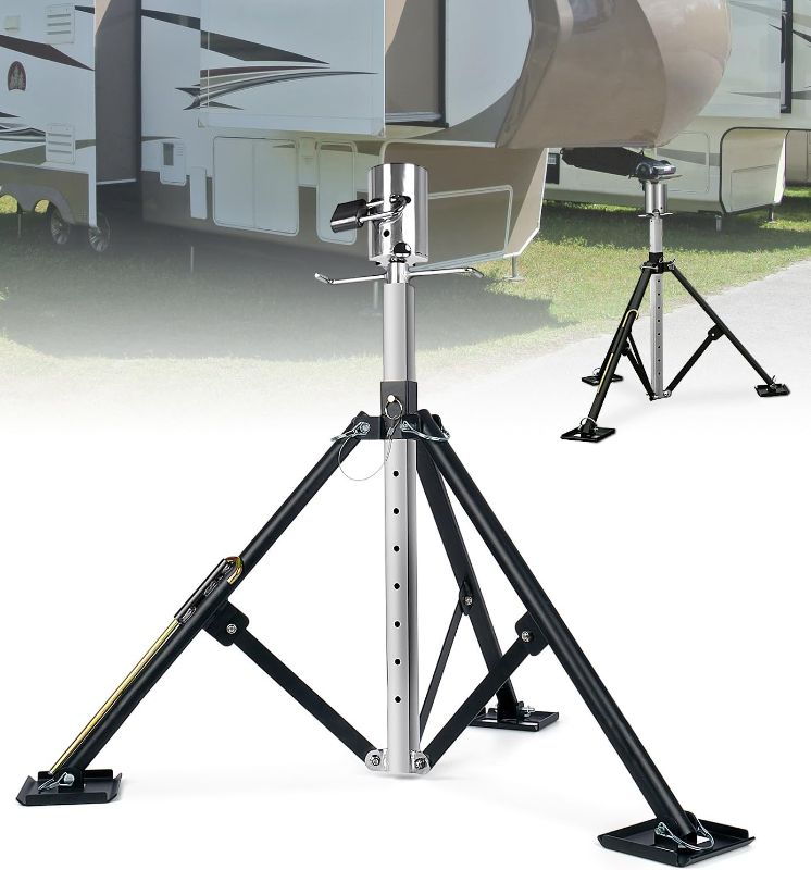 Photo 1 of Heavy Duty 5th Wheel Tripod Stabilizer, Patented Design King Pin RV Tripod Stabilizer Adjustable from 34" to 59" for Easy Storage