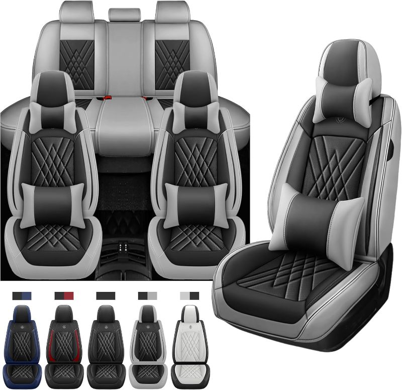 Photo 1 of Seat Covers for Toyota Corolla Cross 2022-2025, Premium Leather Car Seat Protector, Waterproof, Airbag-Compatible & Durable Auto Interior Protection(5 Seats, Black&Gray, Luxury)
