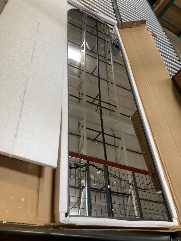 Photo 1 of SUNQUEEN 58"x19" Floor Mirror Full Length, Arched Full Length Mirror with Stand, Full Body Mirrors for Bedroom Living Room or Cloakroom Black

