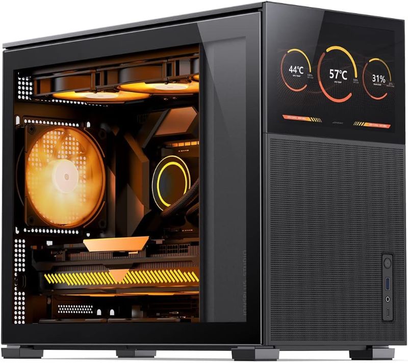 Photo 1 of JONSBO D31 MESH SC Black Micro ATX PC Case with Screen, M-ATX/ITX Motherboard/Support RTX 4090(335-400mm) GPU 360/280AIO,Power ATX/SFX: 100mm-220mm Multiple Tool-Free Design Computer case
