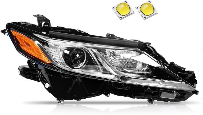 Photo 1 of Generic 2018-2022 Camry Headlights,LED Projector Headlight Assembly Compatible with Toyota Camry L LE SE,Headlight Headlamp for Camry 2018-2022 Replacement Right Passenger Side, Black
