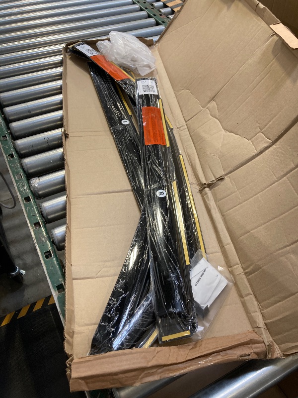Photo 1 of Window Deflectors Smoke Tinted In-Channel Side Window Vent Visor Deflectors Rain Guards Compatible with Toyota Tundra 2022-2025 CrewMax - 4pcs. GW0732
