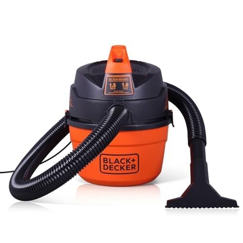 Photo 1 of BLACK+DECKER Shop Vacuum Wet and Dry,1 Gallon 1.5 Peak HP, Small Shop Vac with Accessories, Home and Car Vacuum Cleaner(BDXV18101P-1H)