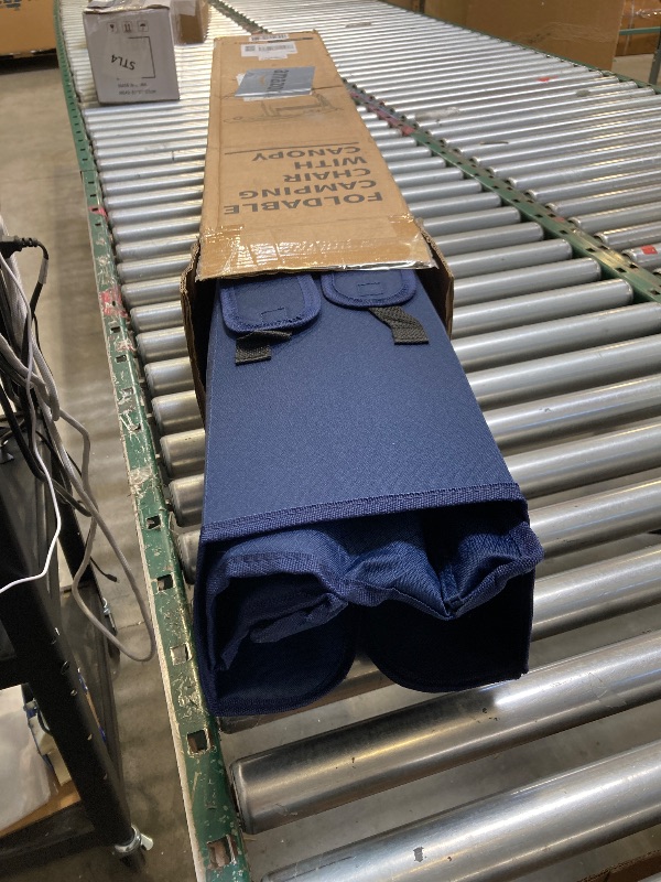 Photo 1 of Folding Camping Chairs Canopy Outdoor: Sports Portable Beach Chair with Canopy-Lawn Beach Chairs with Umbrella for Adults-Camping Chair with Shade for Fishing Camp Heavy Duty (Regular, Navy Blue)
