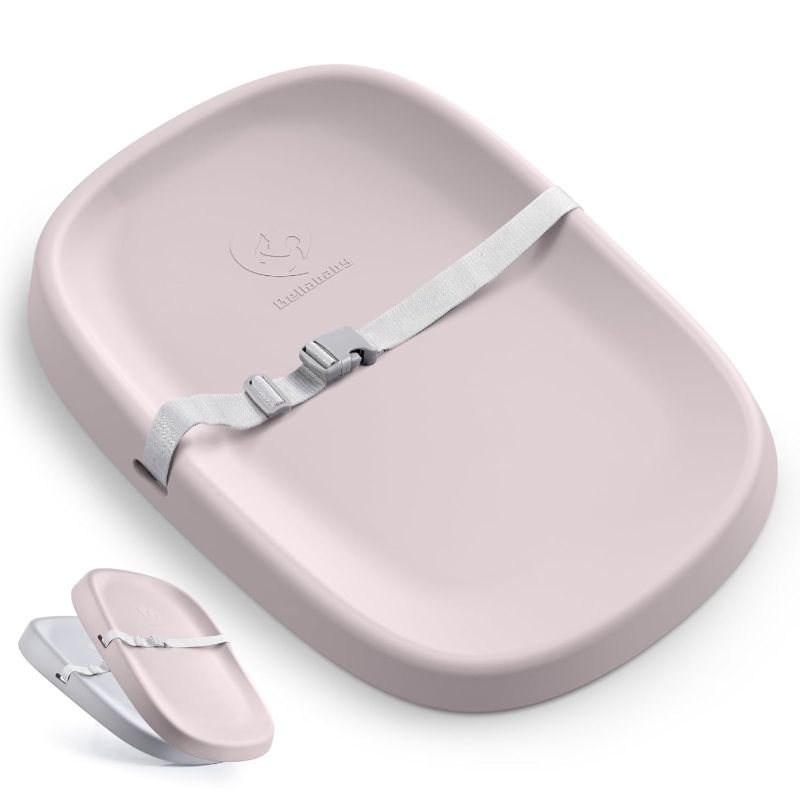 Photo 1 of Bellababy Baby Changing Pad, Waterproof & Non-Slip, Soft, Easy to Clean, Lightweight, Portable, Polyurethane (PU), 27.6 * 19.2 * 2.9 inches, Pink
