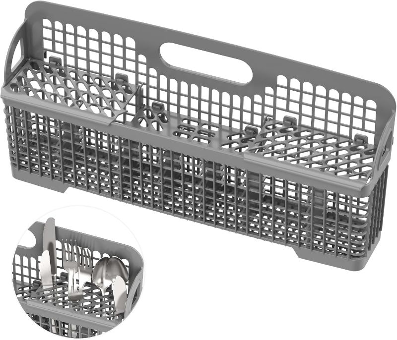 Photo 1 of UPGRADED 8531233 WP8562043 Dishwasher Silverware Basket Replacement,Fits For Kitchenaid Kenmore Whirlpool Dishwasher Utensil Basket Parts KDFE104HPS0 KDTE334GPS0 Universal Dishwasher Cutlery Basket
