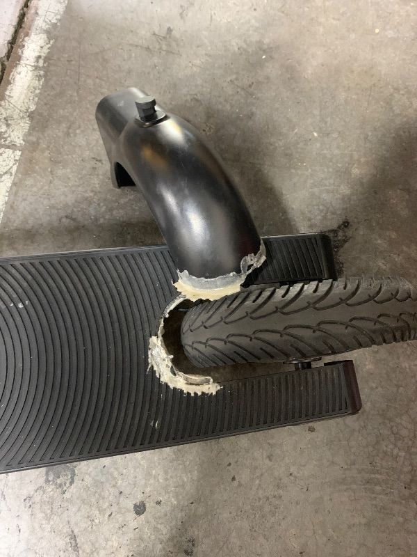 Photo 1 of BACK OF BIKE IS DAMAGED. ITEM IS MISSING SCREWS FOR FFRONT HANDLE BAR-------------------------------------------------------------------------Electric Scooter ZD01,500W Peak Motor & 19MPH Electric Scooter Adults, 12-15 Mi RangeElectric Kick Scooters, 8.5"