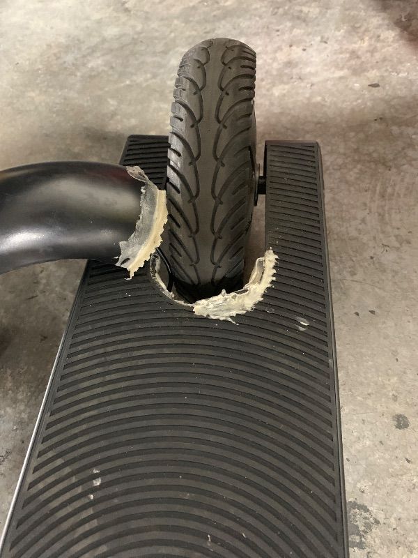 Photo 1 of BACK OF BIKE IS DAMAGED. ITEM IS MISSING SCREWS FOR FFRONT HANDLE BAR-------------------------------------------------------------------------Electric Scooter ZD01,500W Peak Motor & 19MPH Electric Scooter Adults, 12-15 Mi RangeElectric Kick Scooters, 8.5"