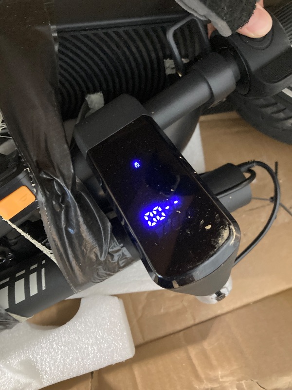 Photo 1 of BACK OF BIKE IS DAMAGED. ITEM IS MISSING SCREWS FOR FFRONT HANDLE BAR-------------------------------------------------------------------------Electric Scooter ZD01,500W Peak Motor & 19MPH Electric Scooter Adults, 12-15 Mi RangeElectric Kick Scooters, 8.5"