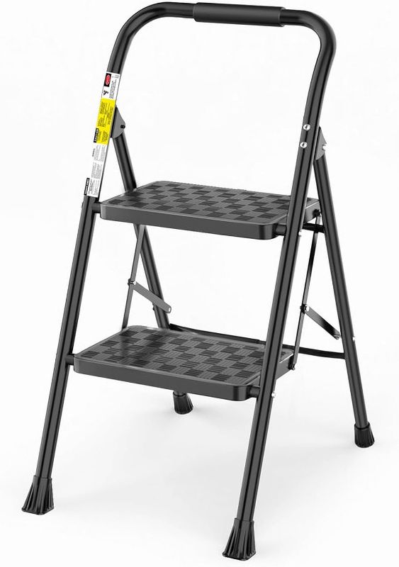 Photo 1 of HBTower 2 Step Ladder, Step Stool for Adults,2 Step Ladder Folding Step Stool with Wide Pedal Ergonomic Design
